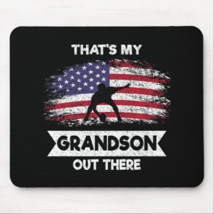 Männer Das ist mein Enkel da draußen American Foot Mousepad