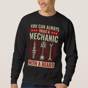 Männer, denen man immer einen Mechaniker mit Bart Sweatshirt
