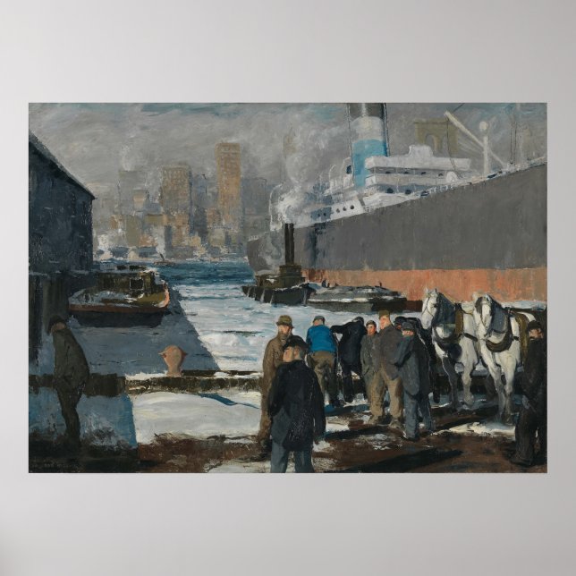 Männer der Docks von George Bellows (1912) Poster (Vorne)