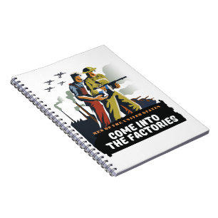 Männer der Staaten, Poster des zweiten Weltkriegs Notizblock