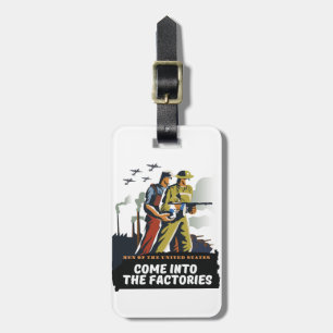 Männer der Vereinigten Staaten, WW2-Plakat Gepäckanhänger