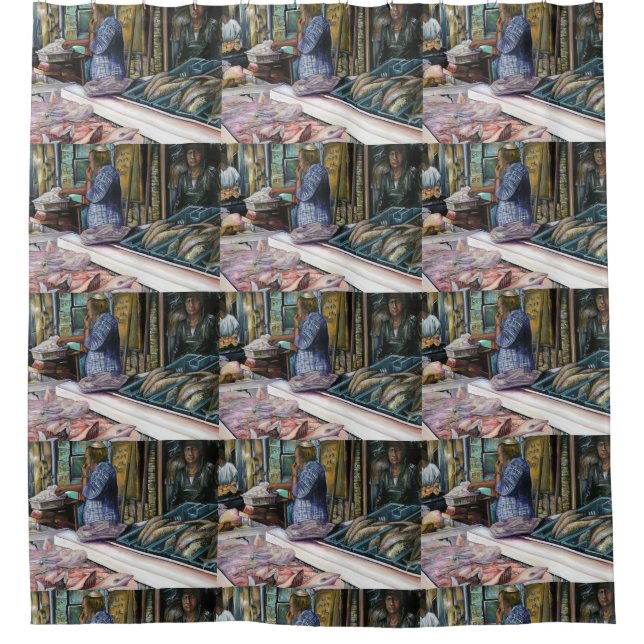 Männer der Wüste, Geschenke des Meeres, Jerusalem Duschvorhang (Vorderseite)