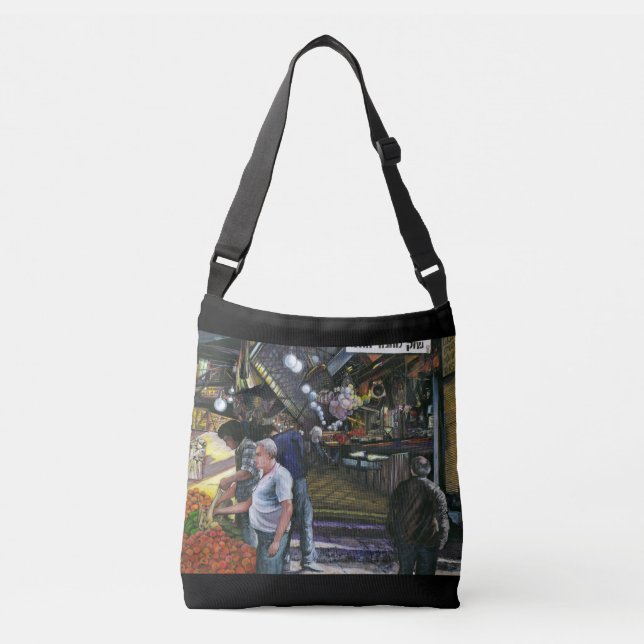 Männer des Handels, Jerusalem Tragetaschen Mit Langen Trägern (Vorderseite)