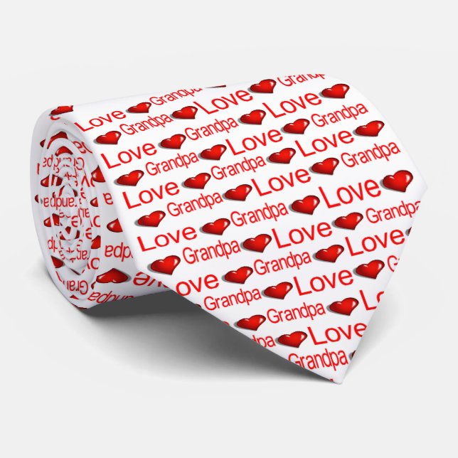 Männer Designer Krawatte Glückwunsch Valentinstag  (Gerollt)