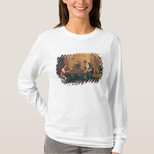 Männer, die Backgammon in einer Taverne spielen T-Shirt