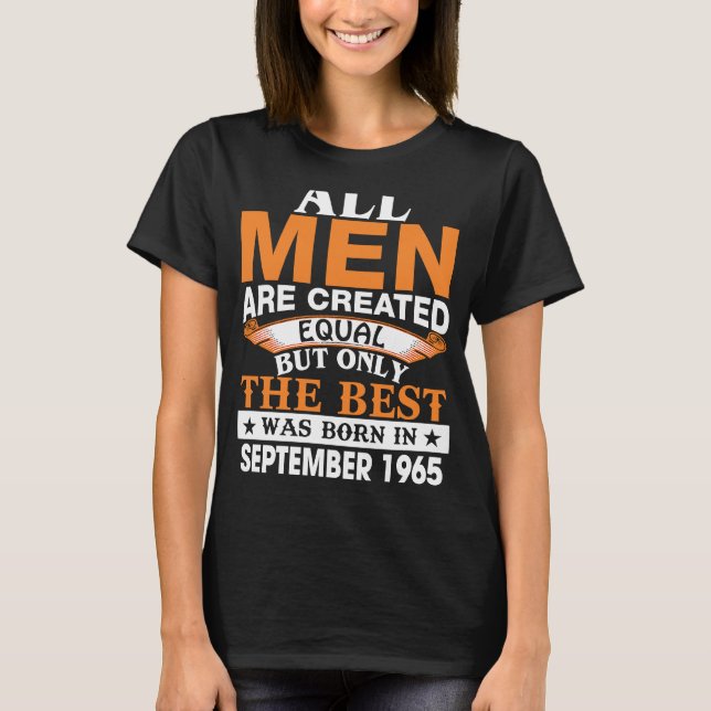 Männer die Besten waren im September 1965 geboren T-Shirt (Vorderseite)