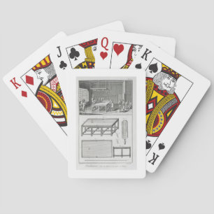 Männer, die Billard spielen, aus der "Enzyklopädie Spielkarten