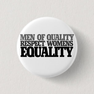 Männer, die die Gleichberechtigung der Frauen resp Button