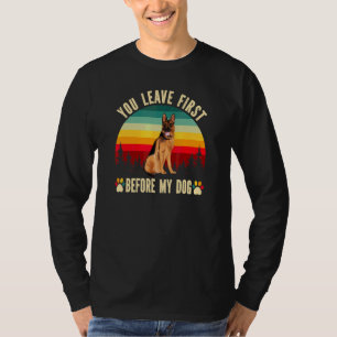 Männer, die du zuerst vor meinem Hund Deutscher Hi T-Shirt