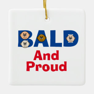 Männer, die ein Bald-Ornament sind Keramikornament