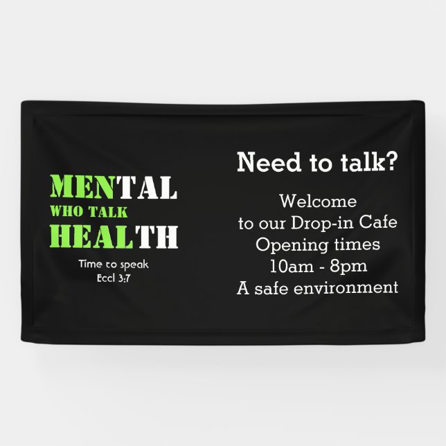MÄNNER, DIE GESUNDHEITLICHE Mental Health Drop-In  Banner (Horizontal)