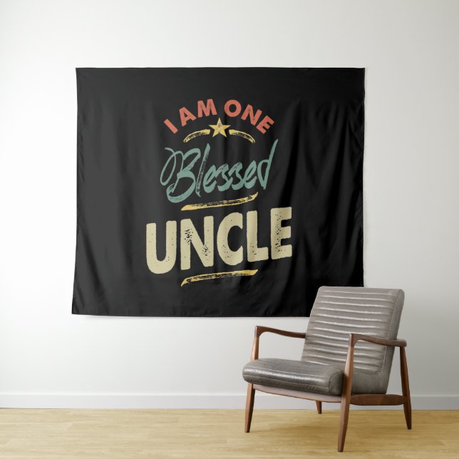 Männer, die ich ein gesegnetes Onkel-Geschenk bin Wandteppich (Beispiel (Horizontal))