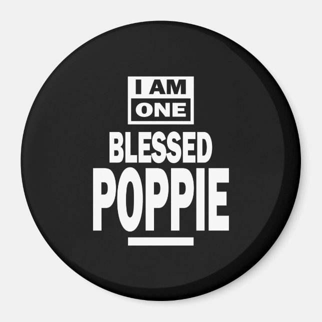 Männer, die ich ein gesegnetes Poppie Fathers Day- Magnet (Vorne)