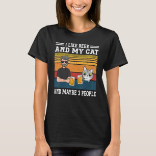 Männer, die ich gerne Biere und meine Katze und vi T-Shirt
