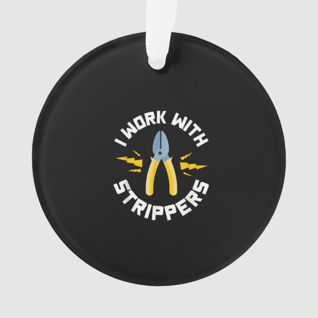 Männer, die ich mit elektrischer Gewerkschaft arbe Ornament (Vorderseite)