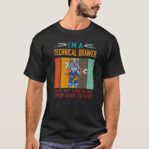 Männer, die ich Technischer Schubladen bin, halten T-Shirt