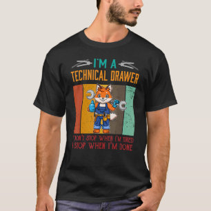 Männer, die ich Technischer Schubladen bin, halten T-Shirt