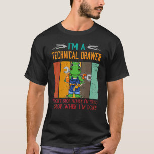 Männer, die ich Technischer Schubladen bin, halten T-Shirt