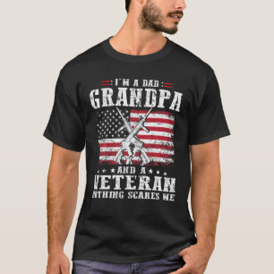 Männer, die ich Vater bin Opa Veteran Veteran's Da T-Shirt