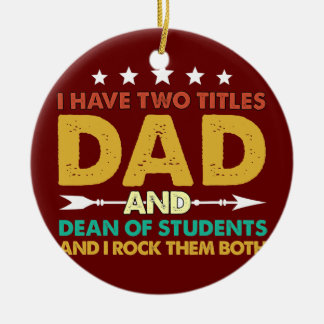 Männer, die ich zwei Titel habe Vater und Dekan de Keramik Ornament