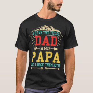 Männer, die ich zwei Titel Vater und Papa lustige  T-Shirt