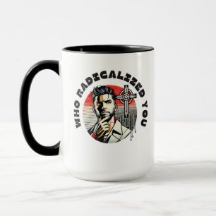 Männer, die Kaffee und ein gutes Kaninchenloch Lie Tasse