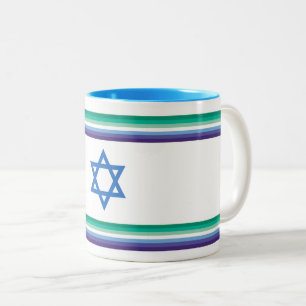 Männer die Männer lieben Israel Pride-Flagge Zweifarbige Tasse