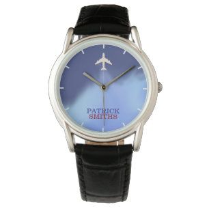 Männer, die mit ihrem Namen fliegen Armbanduhr