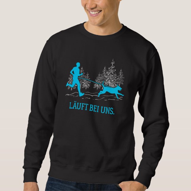 Männer, die mit unserem Hundeschlittenzug fahren R Sweatshirt (Vorderseite)