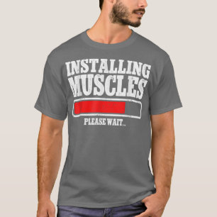 Männer, die Muskeln installieren, Körpergewicht Fi T-Shirt