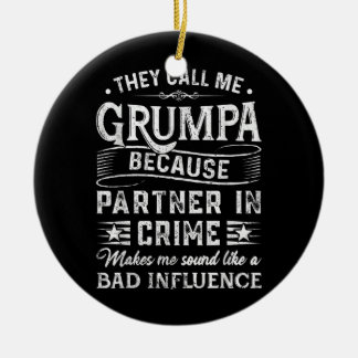 Männer, die sie mich Grumpa T-Shirt Weihnachtsväte Keramik Ornament