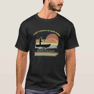 Männer, die T-Shirt fischen, Schwarzes Shirt