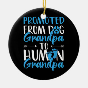 Männer, die von der Hundegroßvater zur Menschengro Keramik Ornament