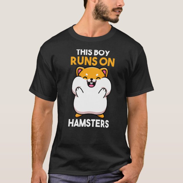 Männer Dieser Junge rennt auf Hamstern T-Shirt (Vorderseite)
