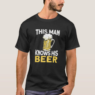 Männer Dieser Mann kennt seine Bier-IPA-Kunsthandw T-Shirt