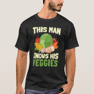Männer Dieser Mann kennt seine Veggies pflanzliche T-Shirt