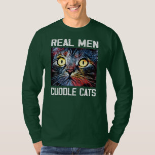 Männer echte Männer Cuddle Katzen I Funny Cat Vate T-Shirt