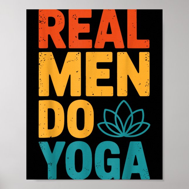 Männer echtes Yoga Poster (Vorne)