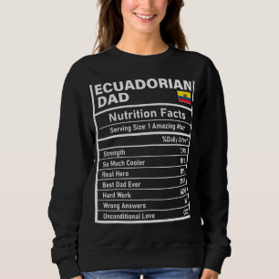 Männer Ecuadorianer Vater Ernährung Fakten Vaterta Sweatshirt