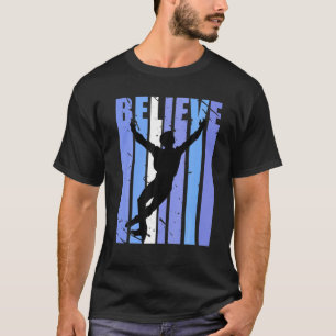 Männer Eisläufer Figure Skater Retro Distressed Vi T-Shirt