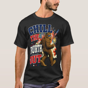 Männer entspannen den vierten lustigen Bigfoot-Cam T-Shirt
