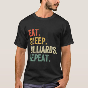 Männer essen schlafende Billard Wiederholung des l T-Shirt