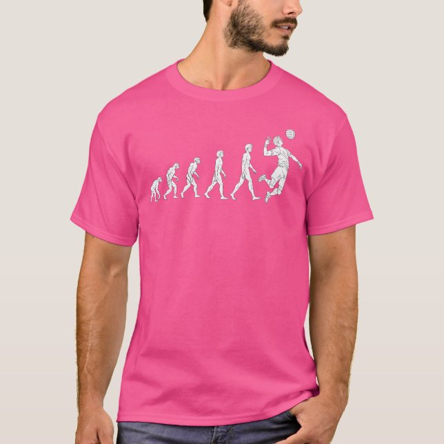 Männer Evolution Volleyball Große Geschenke Männer T-Shirt (Vorderseite)