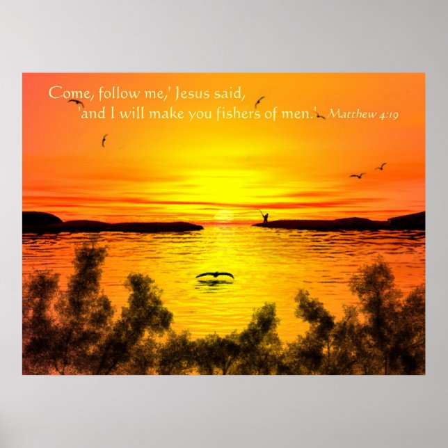 Männer-Fischer Poster (Vorne)