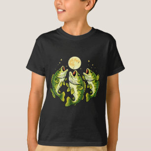 Männer-Forellenbarsch heult zum Mond T-Shirt