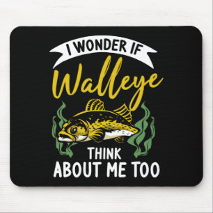 Männer fragen sich, ob Glasaugenbarsch-Angler Saug Mousepad