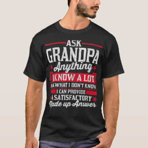 Männer Fragte Opa Alles Funny Opa Väter T-Shirt