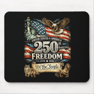 Männer Frauen 250 Jahre Freiheits-Patriotismus-Fla Mousepad