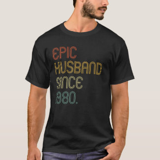 Männer Frauen 42. Hochzeit Jahrestag Episches Ehem T-Shirt