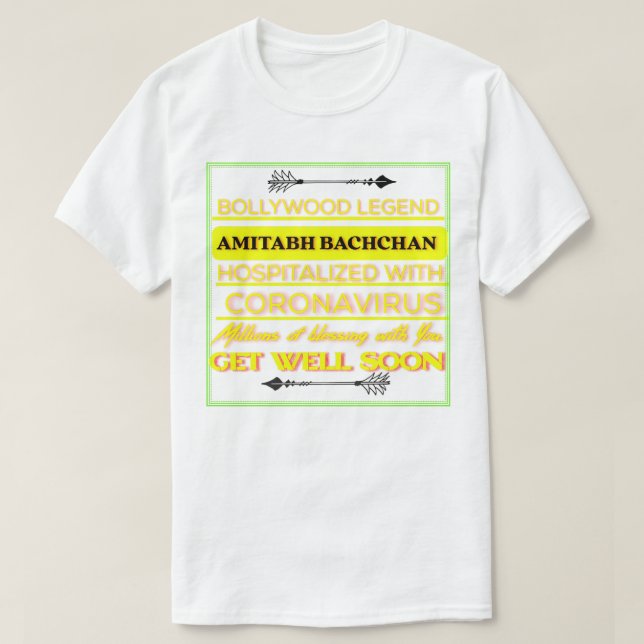 Männer Frauen Amitabh Bachchan wird geduldiges Hem T-Shirt (Design vorne)